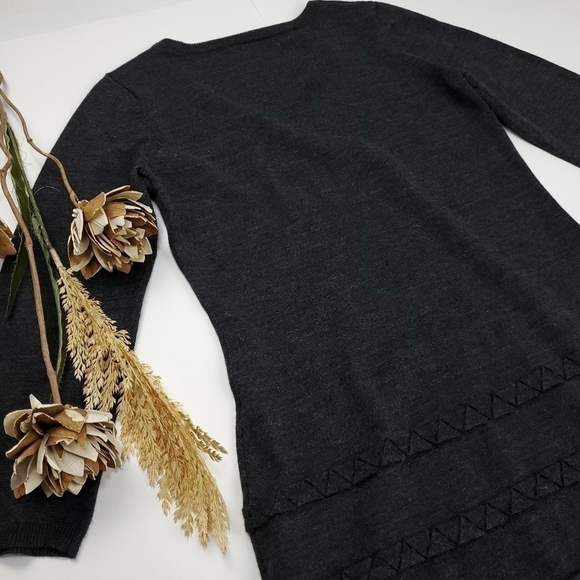 Calvin Klein Charcoal Grey Wool Sweater Dress - Picture 6 of 12